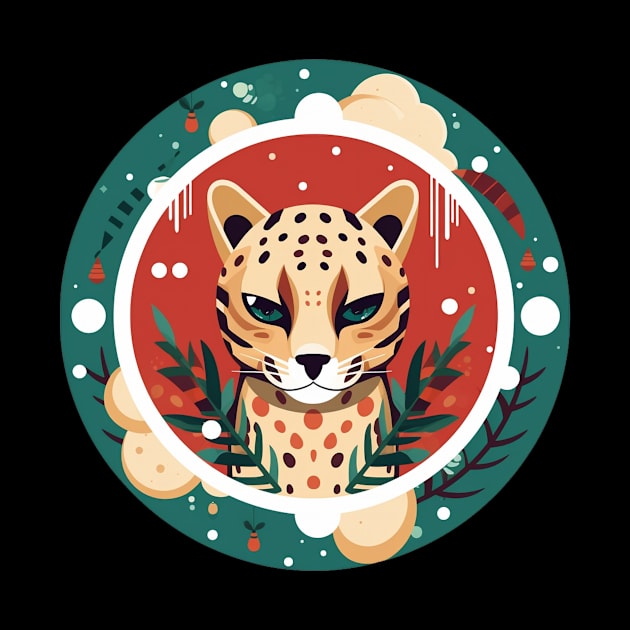 Ocelot in Ornament, Love Cats by dukito