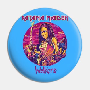 The Katana Maiden [alt. colors] Pin