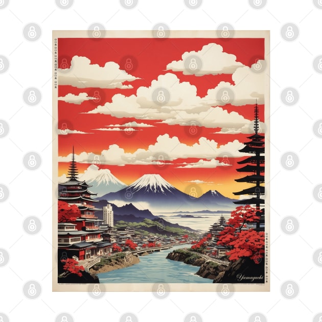 Yamaguchi Japan Travel Vintage Poster Tourism by TravelersGems