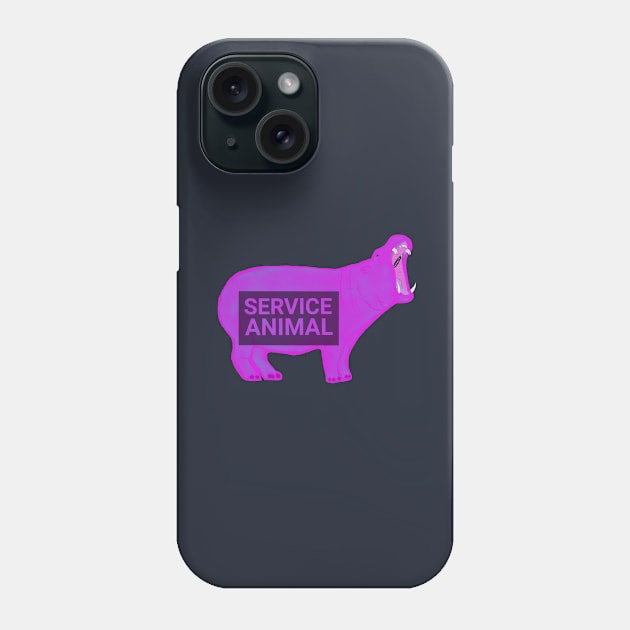 Service Animal: Hippo Phone Case by Nonsense-PW