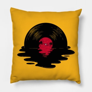 Vinyl LP Music Record Sunset Melt Away Pillow