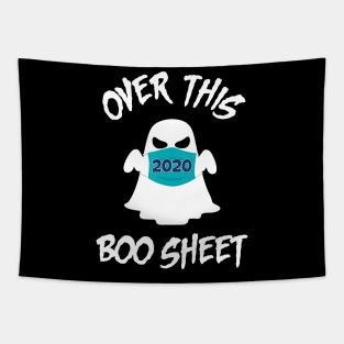 2020 Over This Boo Sheet Halloween Funny Ghost Horror Gift Tapestry