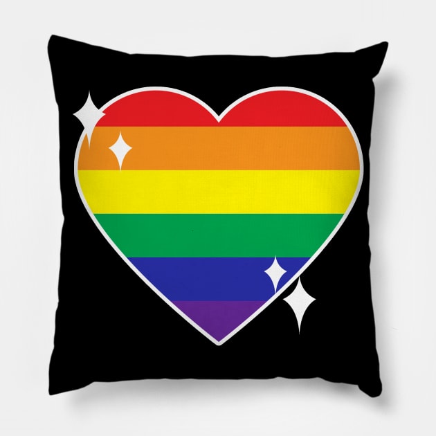 Kawaii Pride Collection - Gay Pride Pillow by rewordedstudios