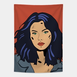 Comic Girl Retro Vintage Style Tapestry