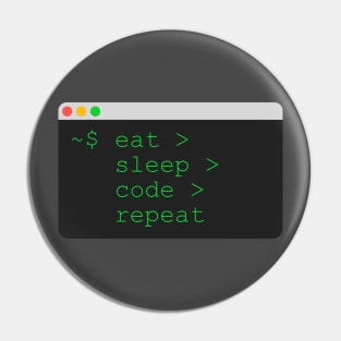 Eat Sleep Code Repeat Pin