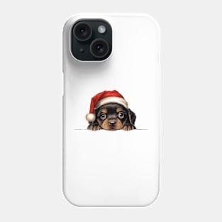 Christmas Peeking Puppy Phone Case