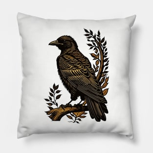 Bird Perched Pillow