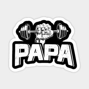 Papa Weightlifting Father's Day Fitness Dad Men Magnet