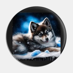 Cute Pomsky Pin