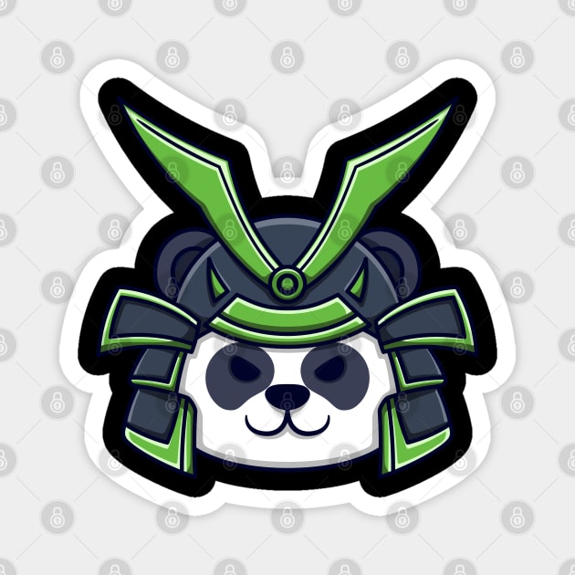 samurai panda head Magnet by garistipis