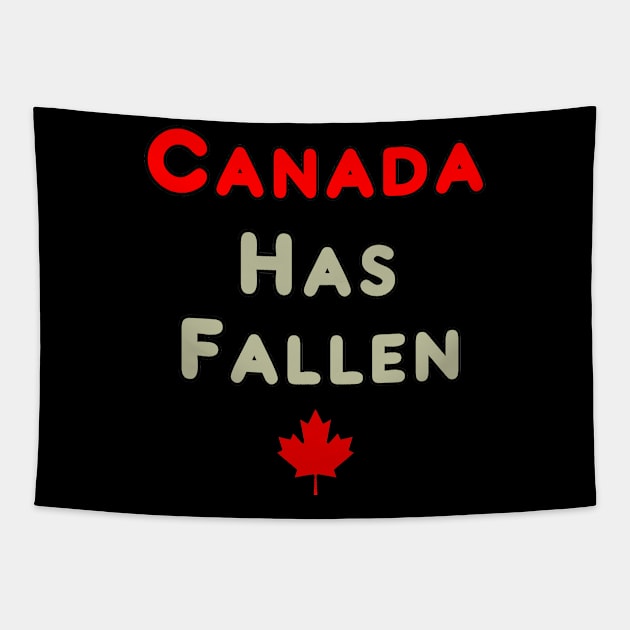 Canada Has Fallen Tapestry by Mark Ewbie