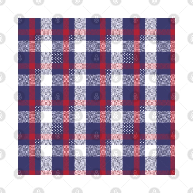 4 th of July Plaids , Tartans , Checks by justrachna