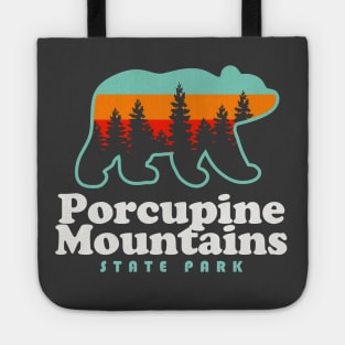 Porcupine Mountains Michigan Camping Hiking Bear Tote