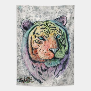 rainbow tiger Tapestry