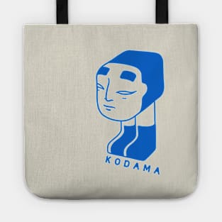 Not a traditional Kodama spirit, a ghost with onna men mask in blue ink Tote