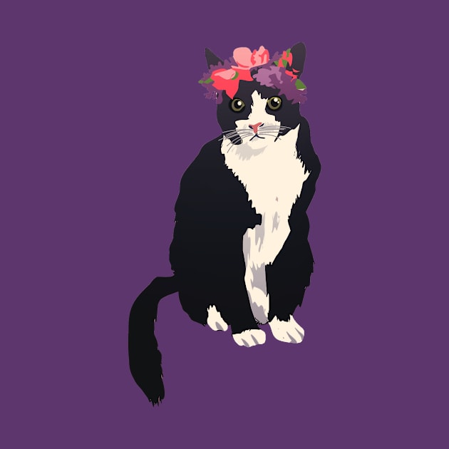 Flower Cat by amandacorbettart