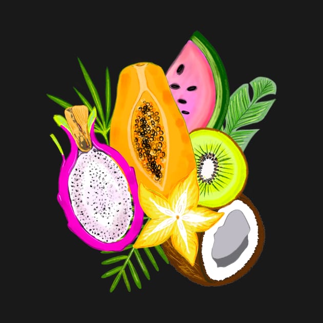 Tropical fruits by Papergrape