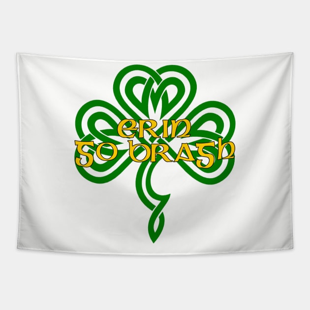 Erin Go Bragh - Knotwork Shamrock Tapestry by ianscott76