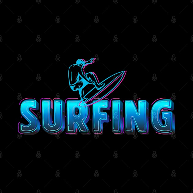 Surfing Surfer Surf Beach Summer Holiday Vacation by The Agile Store