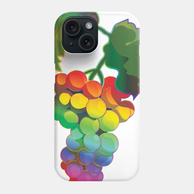 Grape Rainbow Fruit Phone Case by ThinkingSimple