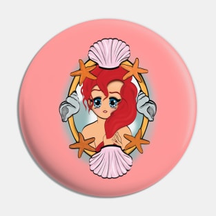 Manga Mermaid Pin