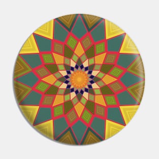 Yellow mandala folklore art Pin