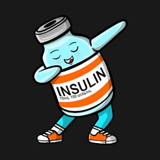 Type One Diabetes Dabbing Insulin Bottle Diabetes Awareness Month T-Shirt