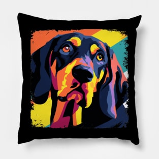 Black and Tan Coonhound Pop Art - Dog Lover Gifts Pillow