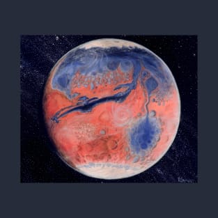 Ancient Mars with ocean and seas T-Shirt