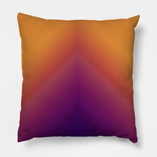 Peacock Ombre Orange Pillow