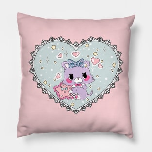 Mew Dreamy Sparkle Cat Pillow