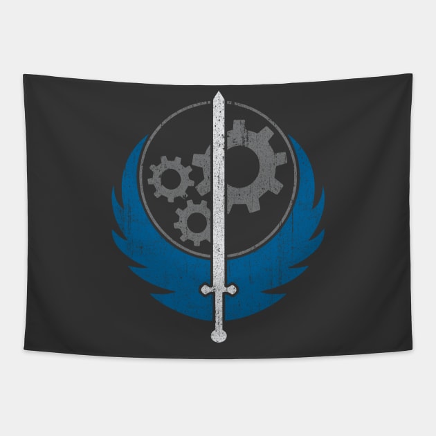 Brotherhood of Steel (Variant) Tapestry by huckblade