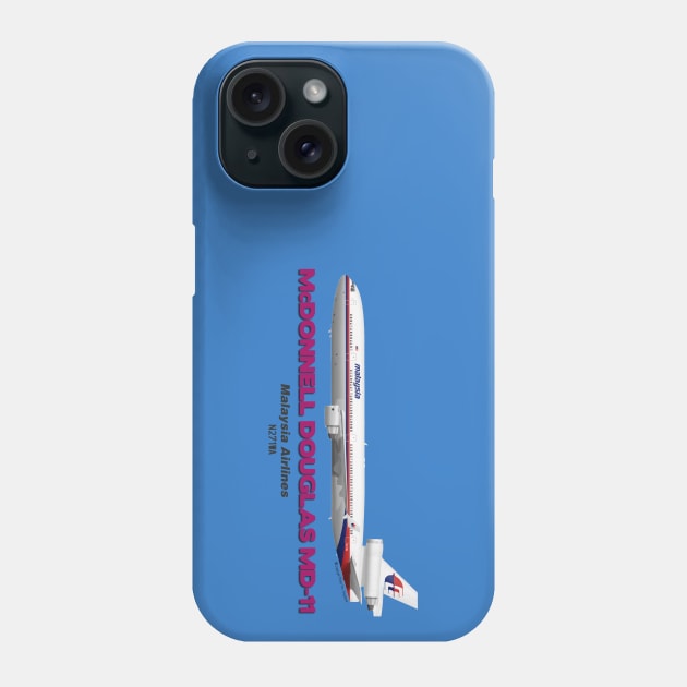 McDonnell Douglas MD-11 - Malaysia Airlines Phone Case by TheArtofFlying