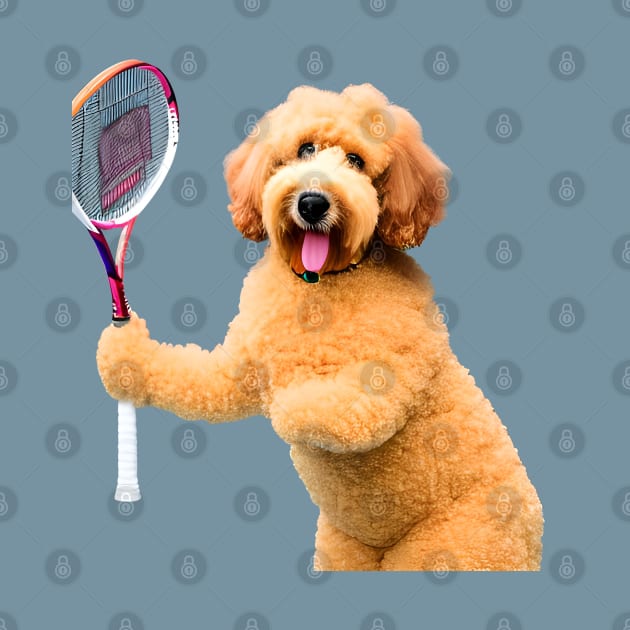 Golden Doodle Tennis Pro by Bee's Pickled Art