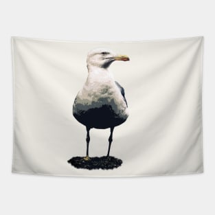 Solitary seagull Tapestry