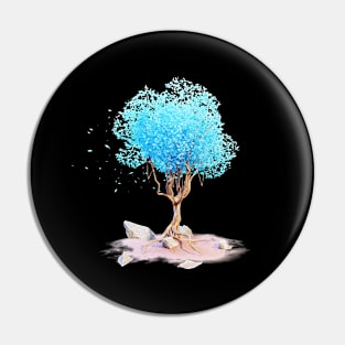 Blue Tree Pin