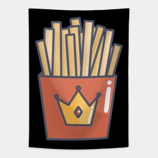 Hand Drawn French Fries Potatoes Fast Food Tapestry