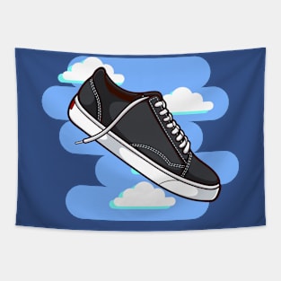 Black White Skate Sneaker Tapestry