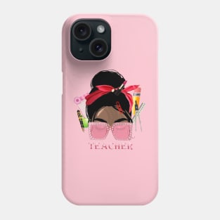 Black teacher Phone Case