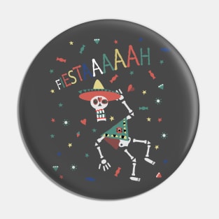 Fiesta Skeleton Halloween Pin