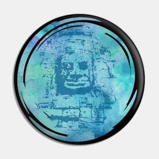 Bayon Face Blue Pin