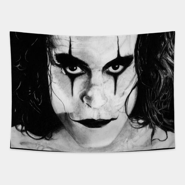 Crow - Brandon Lee Tapestry by pencilartist