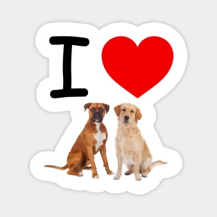 I HEART DOGS Magnet