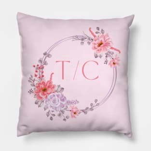 Logo Collection - Tanglewood Creations Logo (Flower Crown & Initials) Pillow