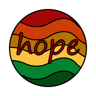 Hope - wavy rainbow circle design T-Shirt