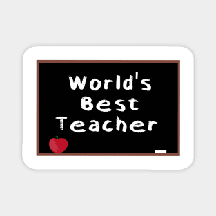 World's Best Teacher chalkboard design Magnet