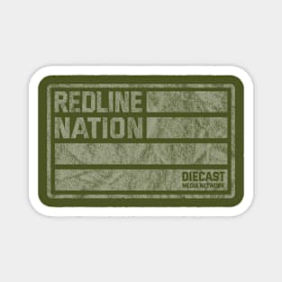 Redline Nation - Staff Car U.S. Army (Worn White on Army Green) Magnet