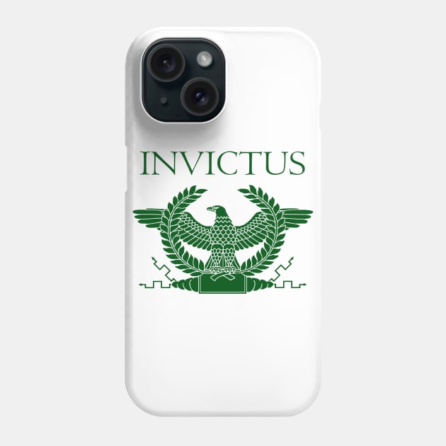 Invictus - Green Eagle Phone Case by AtlanteanArts