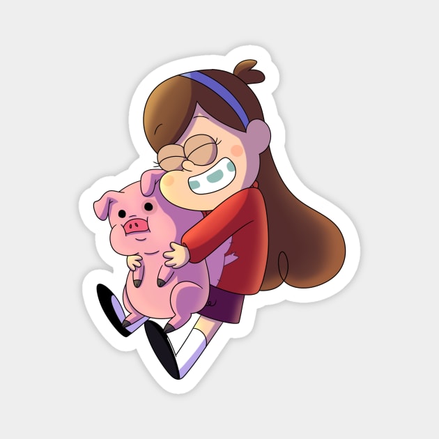 Mabel and Waddles Magnet by archervale