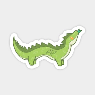 Cute Green Lizard Dragon Magnet